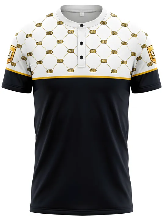 CBD Half White Half Black Henry Shirt